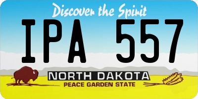 ND license plate IPA557