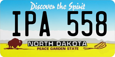 ND license plate IPA558