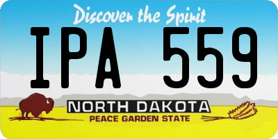 ND license plate IPA559