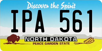 ND license plate IPA561