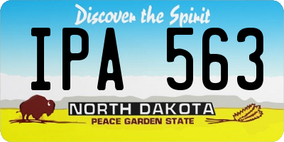 ND license plate IPA563