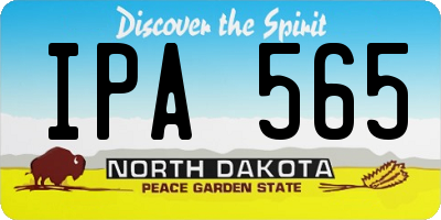 ND license plate IPA565