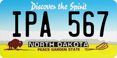 ND license plate IPA567