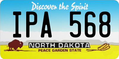 ND license plate IPA568