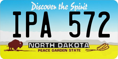 ND license plate IPA572