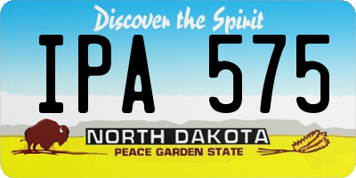 ND license plate IPA575