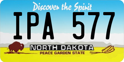 ND license plate IPA577