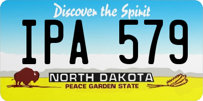 ND license plate IPA579