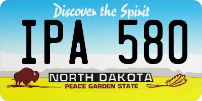 ND license plate IPA580
