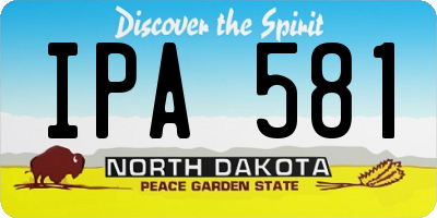 ND license plate IPA581
