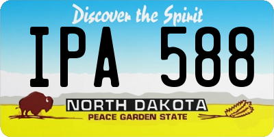ND license plate IPA588