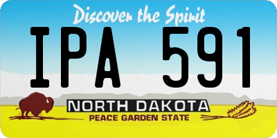 ND license plate IPA591
