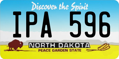 ND license plate IPA596