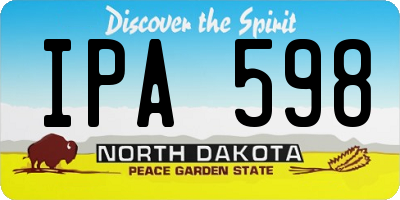 ND license plate IPA598