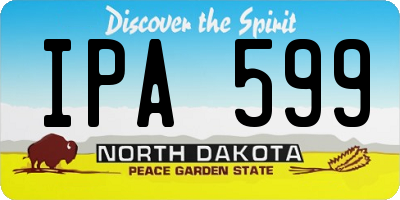 ND license plate IPA599