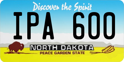 ND license plate IPA600