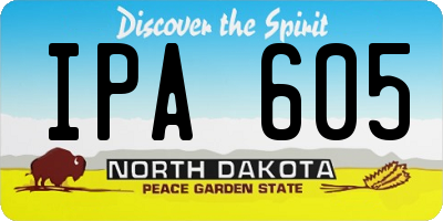 ND license plate IPA605