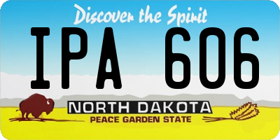 ND license plate IPA606