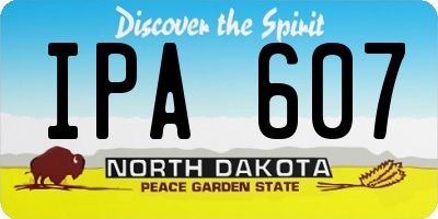 ND license plate IPA607