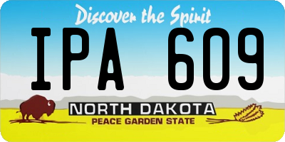 ND license plate IPA609