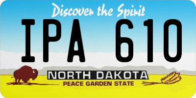 ND license plate IPA610