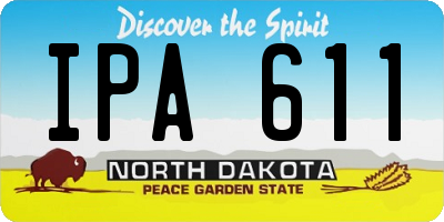 ND license plate IPA611