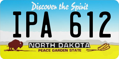 ND license plate IPA612