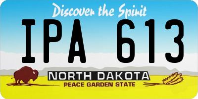 ND license plate IPA613