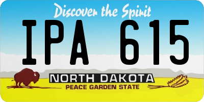 ND license plate IPA615