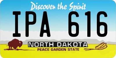 ND license plate IPA616