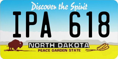 ND license plate IPA618