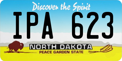 ND license plate IPA623