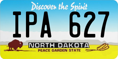 ND license plate IPA627