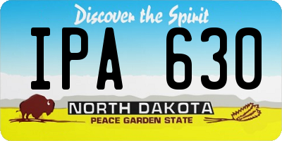 ND license plate IPA630