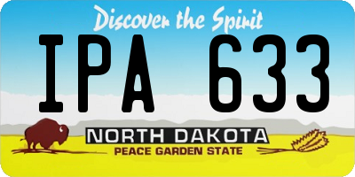 ND license plate IPA633