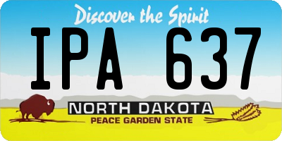 ND license plate IPA637