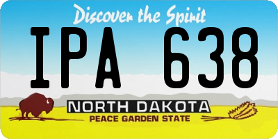 ND license plate IPA638