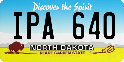ND license plate IPA640