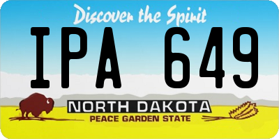 ND license plate IPA649