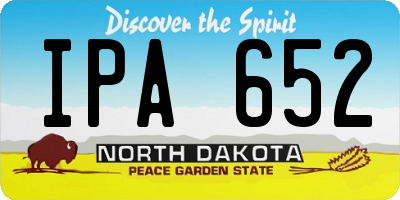 ND license plate IPA652