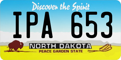 ND license plate IPA653