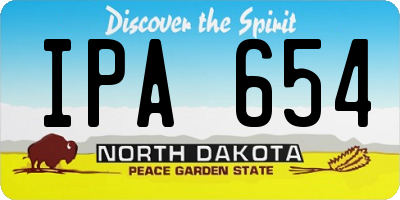 ND license plate IPA654