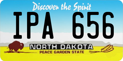 ND license plate IPA656