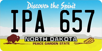 ND license plate IPA657