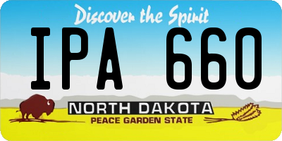 ND license plate IPA660