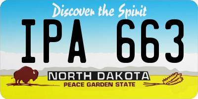 ND license plate IPA663