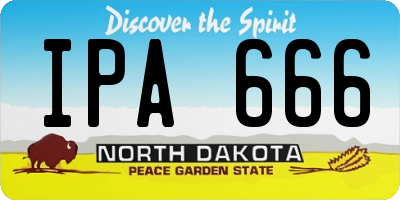 ND license plate IPA666