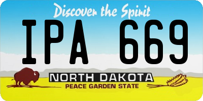 ND license plate IPA669