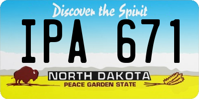ND license plate IPA671