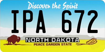 ND license plate IPA672